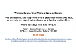 Women Supporting Women monthly schedule for October